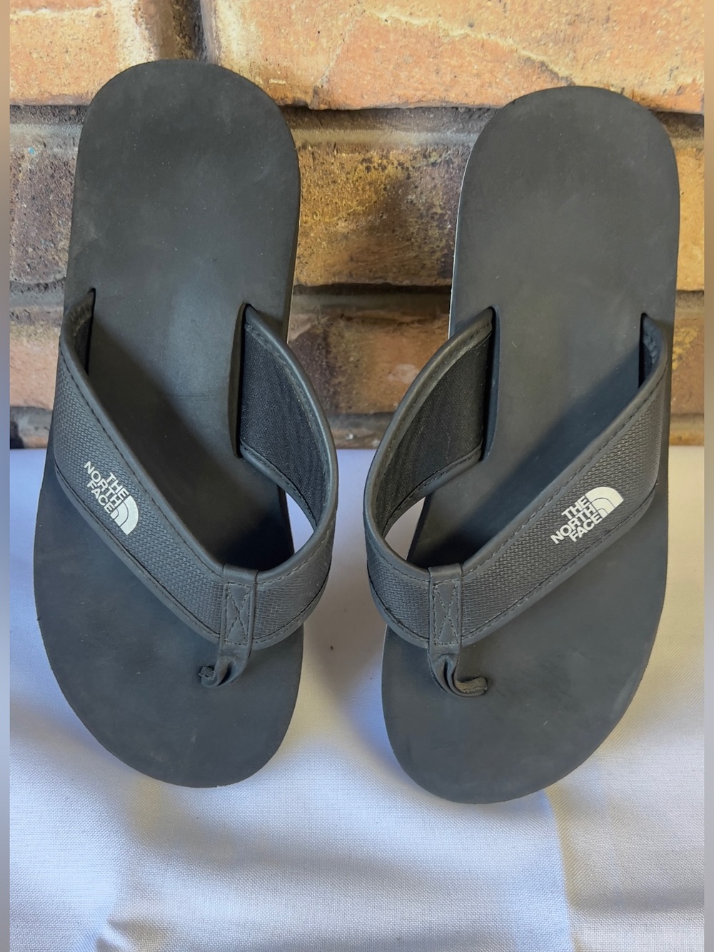 The North Face Black Flip Flop Sandals with Logo